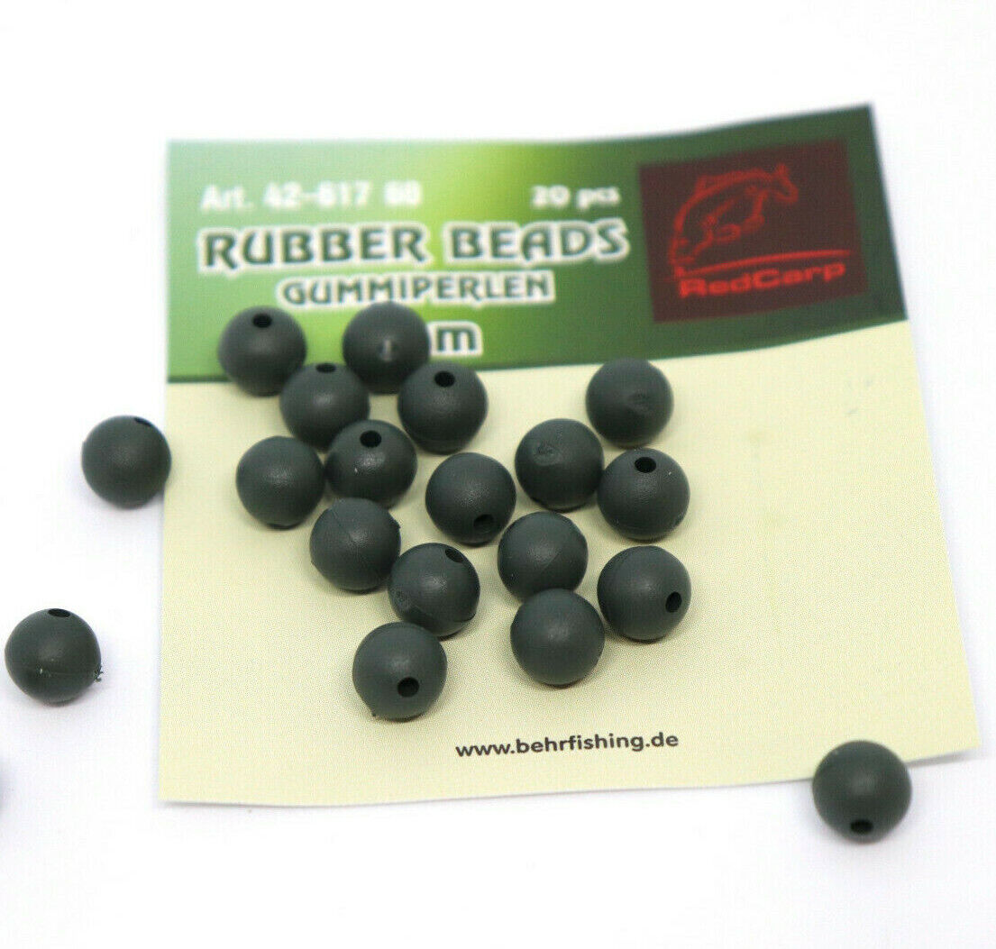 20 Qualitäts Gummiperlen für Karpfenangeln | Angelzubehör Rubber Pearl Bead Beat(20 Stück 4mm)